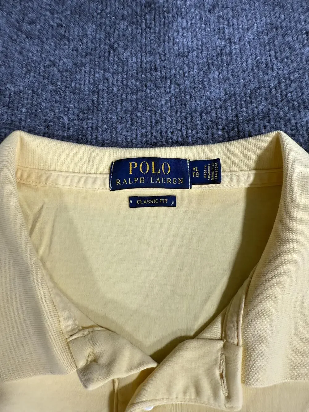 Polo Ralph Lauren Polo Shirt Mens XL Yellow Short Sleeve Classic Fit Casual Top
